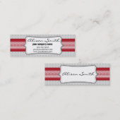 Red and grey tag mini visitekaartje (Voorkant / Achterkant)