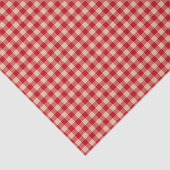 Red and Kraft Country Gingham Christmas  Tissuepapier (Detail)