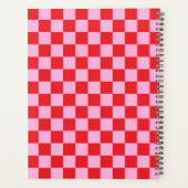 Red and Light Pink Checkered Planner (Achterkant)