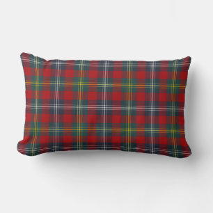 Red and Navy Blue Pset Clan Foster Tartan Kussen