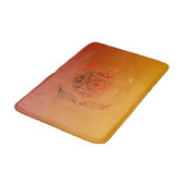 Red and Orange Ethereal Embers Floral Mandala Badmat (Gekanteld)