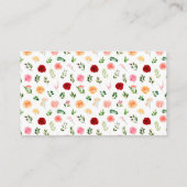 Red and Orange Roses Birthday A Note On Gifts Informatiekaartje (Achterkant)