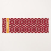 Red And Orange Trellis Pattern With Custom Name Yogamat (Voorkant (horizontaal))