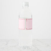 Red and Pink Bow Cake Birthday Water Bottle Label Waterfles Etiket (Achterkant)