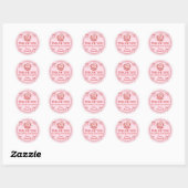 Red and Pink Bow Girls Just Wanna Be One Birthday Ronde Sticker (Vel)