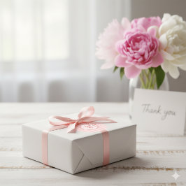 Red and Pink Coquette Thank You Circle Sticker