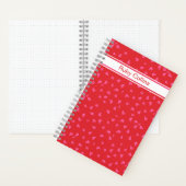 Red and Pink Ditsy Floral Notebook Notitieboek (Binnen)