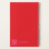 Red and Pink Ditsy Floral Notebook Notitieboek (Achterkant)