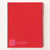 Red and Pink Floral Notebook Notitieboek (Achterkant)