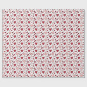 Red and Pink Hearts and Roses Doodle Art Cadeaupapier (Vlak)