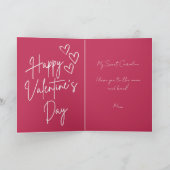 Red and Pink Hearts Confetti Happy Valentine's Day Kaart (Binnen)