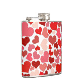 Red and Pink Hearts Mosaic Pattern Heupfles (Rechts)