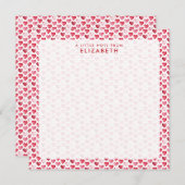 Red and Pink Watercolor Heart Bedankkaart (Voorkant / Achterkant)