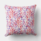 Red and Purple Palm Leaves Kussen (Achterkant)