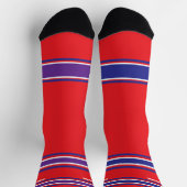 Red and purple Sport Jersey - Name Number Socks Sokken (Top)