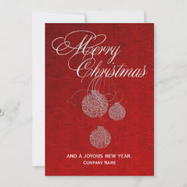 Red and Silver Corporate Christmas-Wenskaart Feestdagenkaart