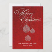 Red and Silver Corporate Christmas-Wenskaart Feestdagenkaart (Voorkant)