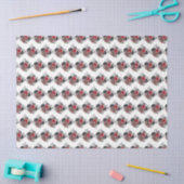 Red and Silver Elegant Flowers Tissuepapier (Craft)