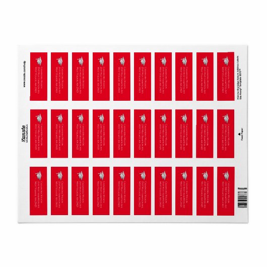 Red and Silver Graduation Etiket (Full Sheet)