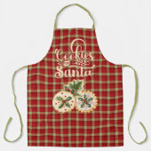 Red and Tan Plaid Cookies for Santa Schort (Voorkant)