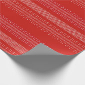 Red And White African Pattern Wrapping Paper Cadeaupapier (Hoek)