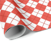 Red And White Argyle  Cadeaupapier (Rol Hoek)