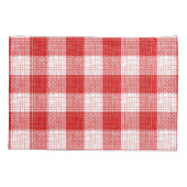 Red and White Bold Checkered Plaid Design  Kussensloop (Achterkant)