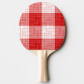 Red and White Bold Checkered Plaid Design  Tafeltennisbatje (Achterkant)