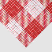 Red and White Bold Checkered Plaid Design  Tissuepapier (Detail)