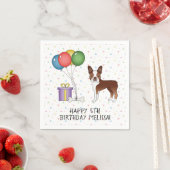 Red and White Boston Terrier Cute Dog - Birthday Servet (Insitu)