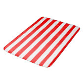 Red and White Cabana Stripes  Badmat (Gekanteld)