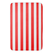 Red and White Cabana Stripes  Badmat (Voorkant Verticaal)