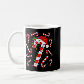 Red And White Candy Cane Santa Christmas Funny Xma Koffiemok (Links)
