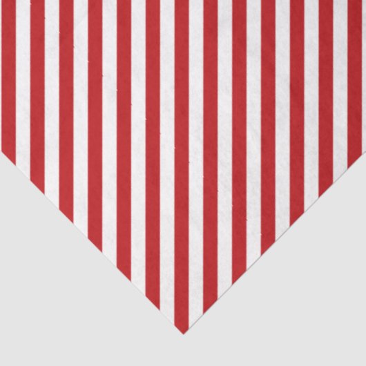 Red and White Candy Cane Striped Tissue Paper Tissuepapier (Detail)