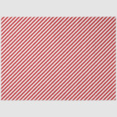 Red and White Candy Cane Striped Tissue Paper Tissuepapier (Voorkant)
