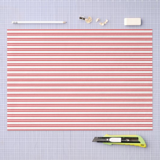 Red and White Candy Stripe  Tissuepapier (Craft)
