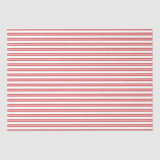 Red and White Candy Stripe  Tissuepapier (Voorkant)