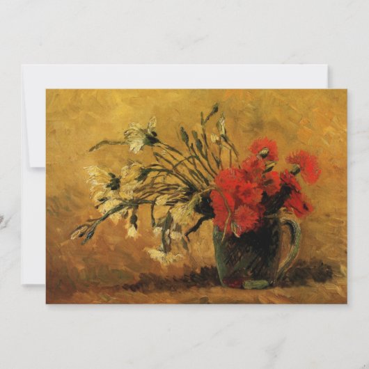 Red And White CarNations by Vincent van Gogh (Voorkant)