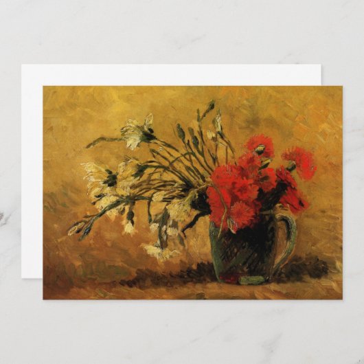 Red And White CarNations by Vincent van Gogh (Voorkant / Achterkant)