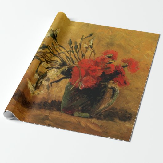 Red And White Carnations by Vincent van Gogh Cadeaupapier (Uitgerold)