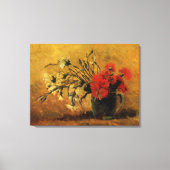 Red And White CarNations by Vincent van Gogh Canvas Afdruk (Voorkant)