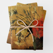 Red And White Carnations by Vincent van Gogh Inpakpapier Vel (In situ)