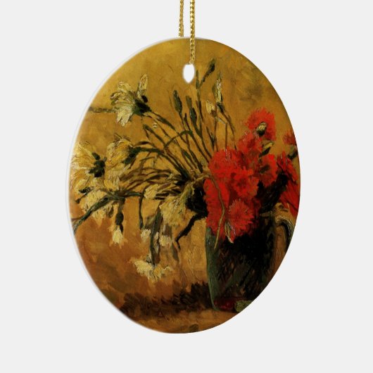 Red And White CarNations by Vincent van Gogh Keramisch Ornament (Rechts)