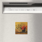Red And White CarNations by Vincent van Gogh Magneet (Insitu (Vaatwasser))