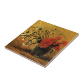 Red And White CarNations by Vincent van Gogh Tegeltje (Zijkant)