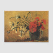 Red And White Carnations by Vincent van Gogh Tissuepapier (Voorkant)