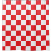 Red and White Checkered Douchegordijn (Voorkant)