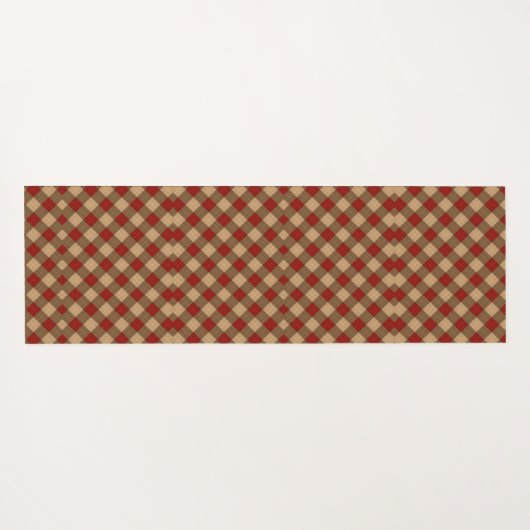 Red and white checkered patterns appear vertically yogamat (Achterkant (horizontaal))