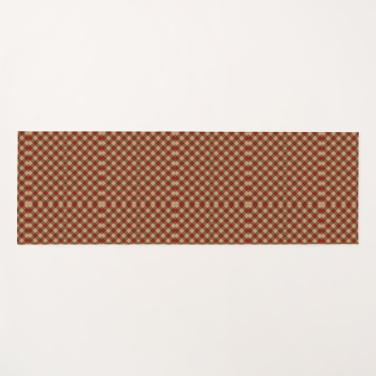 Red and white checkered patterns appear vertically yogamat (Voorkant (horizontaal))