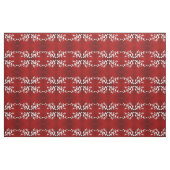 Red and White Cherry Blossom Pattern Stof (Yard (91,4 cm))